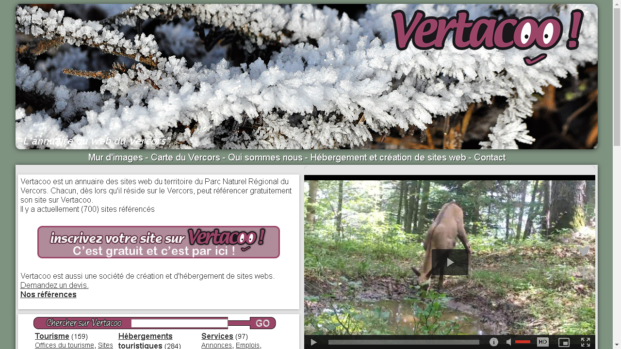 Capture d'écran de http://www.vercors-net.com